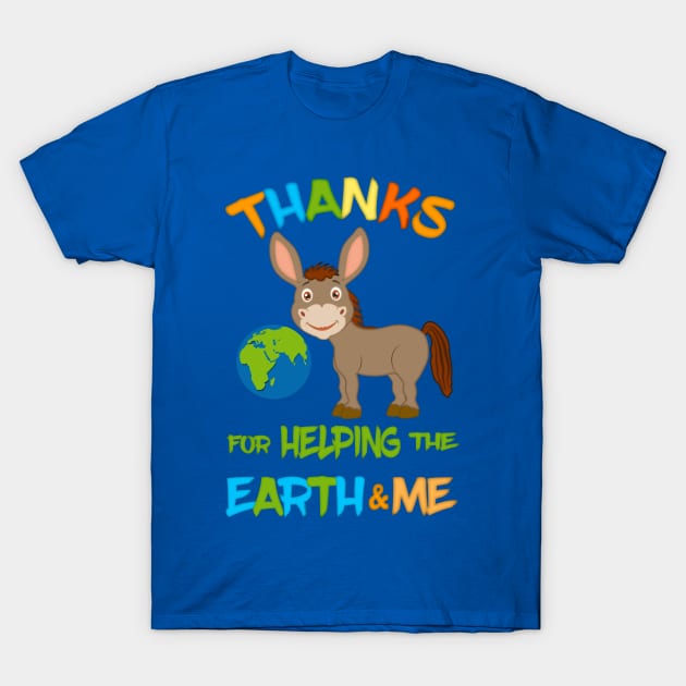 Baby Donkey / Thanks For Helping, Human T-Shirt by madrigenum